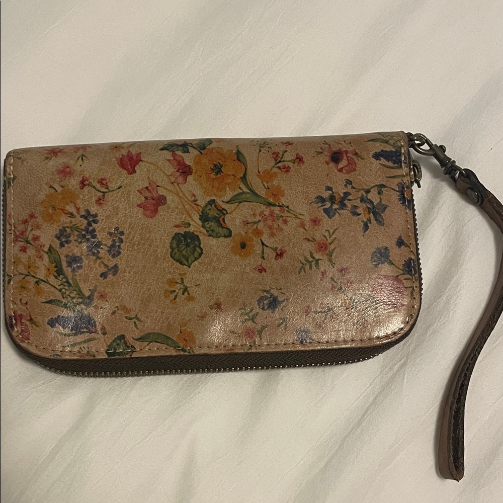 Patricia Nash Floral Brown Wristlet